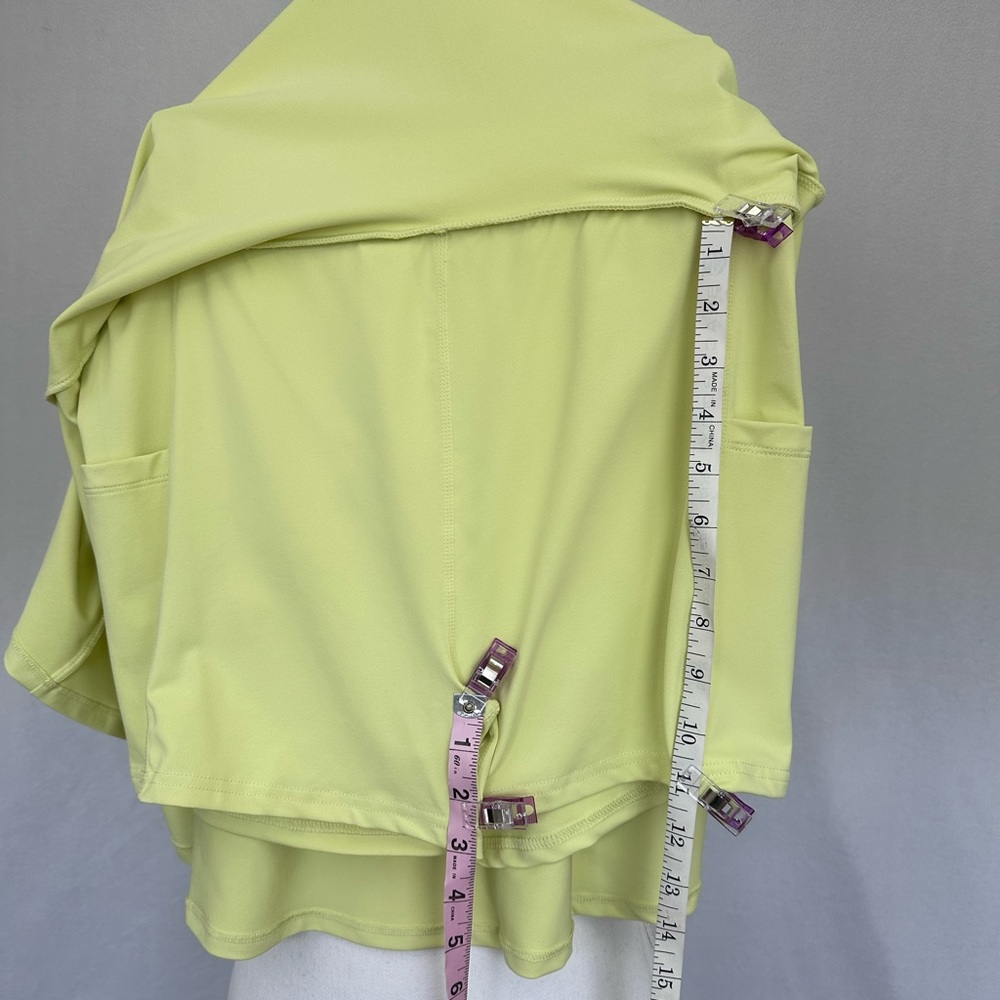 NWT Fabletics Flounce Skirt - LG - Lemon Crème skirt w/built-in shorts & pockets - Picture 7 of 16